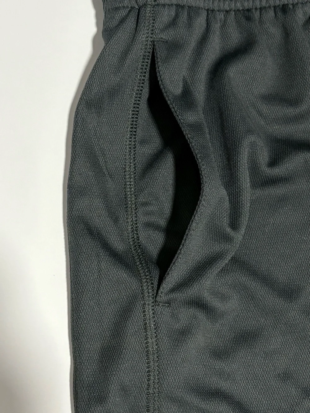 Reebok Black Athletic Shorts with Green Drawstring